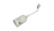 Gniazdo plastikowe oprawka E27 z zawieszką BIAŁE