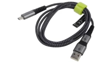 Magnetyczny kabel USB-C, tekstylny, 2w1 (gwiezdna szarość/srebrny) 65653 /1m/