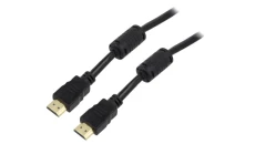Przewód HDMI™ o dużej szybkości transmisji z Ethernetem (ferrytowy), 10m, czarny, 61304