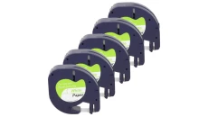 Taśma 5x LT 59421 do drukarki DYMO 12mm 4m biała taśma czarny nadruk
