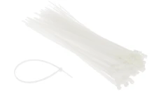 Opaska zaciskowa kablowa 3,6x250 mm 100 sztuk biała