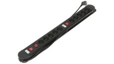 Listwa zasilająca przedłużacz 10 gniazd z 2 włącznikami Maclean Energy MCE10 zabezpieczenie i sygnalizacja przeciążenia 3 MCE10