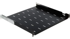Półka regulowana do szafy RACK 19 cali 1U 450mm czarna