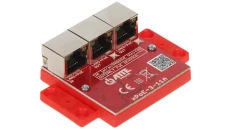 Switch PoE 3 portowy 10/100Mbps, extender (1xPoE IN 802.3at/af + 2xPoE OUT), zasilany z PoE (max 40W), sekwencyjny start PoE OUT