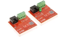 Zestaw do transmisji LAN 10Mbps + PoE po 2 żyłach 1 kanał 100Mbps zasięg do 1000m, złącza RJ45 / śrubowe