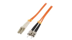 Qoltec Patchcord światłowodowy LC/UPC - ST/UPC Multimode 50/125 OM2 Duplex 3m