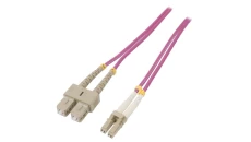 Qoltec Patchcord światłowodowy LC/UPC - SC/UPC Multimode 50/125 OM4 Duplex 2m