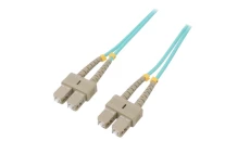 Qoltec Patchcord światłowodowy SC/UPC - SC/UPC Multimode 50/125 OM4 Duplex 1m
