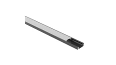 Profil N01 natynkowy czarny + klosz mrożony 1m