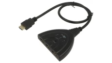 Ręczny przełącznik HDMI™ 3 do 1 (4K @ 30 Hz), czarny, 58487