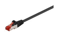Patchcord S/FTP kat.6 PiMF kabel sieciowy LAN 2x RJ45 linka czarny 0,25 GOOBAY