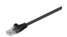 Kabel krosowy patchcord U/UTP kat.5e CCA czarny 1m 68644