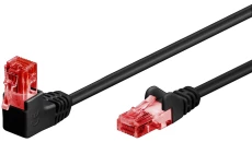 patchcord CAT 6 U/UTP kątowy 1x 90, czarny, 5m 51518