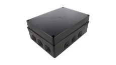 Skrzynka hermetyczna IP65 Puszka instalacyjna 300x220x120mm bezhalogenowa czarna z dławikami PG29 S-BOX 606c