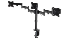Uchwyt biurkowy na 3 monitory LCD podwójne ramiona 13-27 8kg VESA 75x75 oraz 100x100 Maclean MC-691
