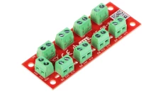Moduł dystrybucji zasilania 8 kanałów z bezpiecznikami polimerowymi Vin 10...56VDC Iout 0,75A/kanał