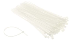 Opaska zaciskowa kablowa 3,6x200 mm 100 sztuk biała