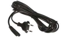 Kabel zasilający OMYp do sprzętu Audio i RTV z wtyczką IEC320 C7 (ósemka) 2,5A czarny 3m
