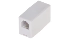 Łącznik modularny telefoniczny 2xRJ11 6p4c kat.3 typu beczka