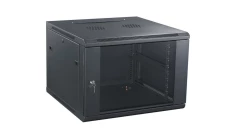 GT Networks Szafa 19” StandardLINE wisząca 9U 600x600mm czarna drzwi blacha-szkło boki demontowalne
