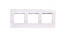 Simon 54 Nature Ramka potrójna szkło BIAŁA PERŁA DRN3/70