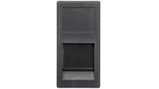 Simon Connect Płytka K45 gniazda teleinformatycznego pojedynczego RJ z przesłoną szary grafit KA76/14