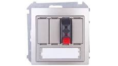 Simon Basic Gniazdo głośnikowe pojedyncze z polem opisowym satynowe BMGL31.01/29