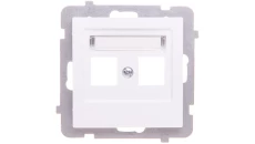 AS Obudowa gniazda teleinformatycznego podwójnego biała GPK-2G/p/00