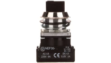 Przełącznik 3 położeniowy pokrętło 30mm czarny 2Z bez samopowrotu W0-NEF30-TPC 2X S