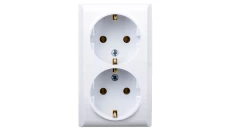 BIS Gniazdo podwójne z/u Schuko białe GN-2BS/00