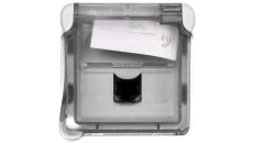 Plexo IP55 Gniazdo hermetyczne komputerowe pojedyncze RJ45 kat.6 FTP z klapką szare/białe 069569