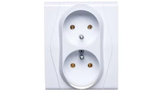 FESTA Gniazdo podwójne z/u 16A IP20 białe GPT-2x2P+Z 0872-00