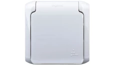 FORIX Gniazdo pojedyncze z/u 16A IP44 z przesłonami szare 782395