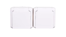 FORIX Gniazdo podwójne z/u 16A IP44 z przesłonami białe 782377