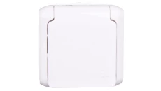 FORIX Gniazdo pojedyncze z/u 16A IP44 z przesłonami białe 782375