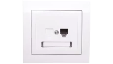 KIER Gniazdo telefoniczne pojedyncze RJ11 białe GPT-1W/00