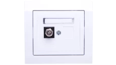 KIER Gniazdo antenowe pojedyncze typu F białe GPA-1WF/00