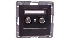 IMPRESJA Gniazdo antenowe podwójne typu F antracyt GPA-2YF/m/50