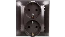 IMPRESJA Gniazdo podwójne z/u Schuko antracyt GP-2YS/50