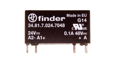 Wąskoprofilowy przekaźnik 5mm do obwodów drukowanych i gniazd SSR OC 100mA 48VDC 24VDC wykonanie szczelne RTIII 34.81.7.024.7048