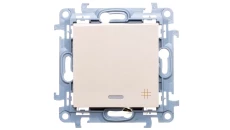 Simon 10 Łącznik krzyżowy z podświetleniem LED kremowy CW7L.01/41