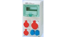 Rozdzielnica RSS-02 okienko 8 mod okablowana 1x63A 3P+N+Z 400V 1x32A 3P+N+Z 400V, 1x16A 3P+N+Z 400V, 2x16A 2P+Z 250V IP44 942023