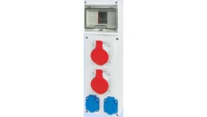 Rozdzielnica RSE-02 okienko 6 modułów okablowana 2x32A 3P+N+Z 400V, 2x16A 2P+Z 250V IP54 942072