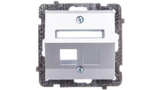 SONATA Obudowa gniazda komputerowego pojedynczego skośna srebro mat GPK-1RS/p/38