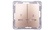 IMPRESJA Łącznik żaluzjowy z podświetleniem złoty metalik ŁP-7YS/m/28