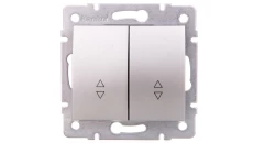 LOGI Łącznik podwójny schodowy śrubowy 10AX 250V srebrny 021060143 25192