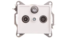 LOGI Gniazdo RTV/SAT przelotowe białe 021340002 25102