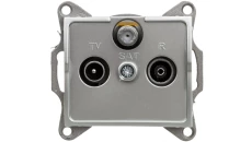 LOGI Gniazdo RTV/SAT końcowe srebrne 021350043 25221