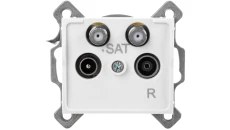 LOGI Gniazdo TV/2xSAT końcowe białe 021590002 25105