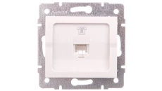 LOGI Gniazdo telefoniczne pojedyncze (RJ11) białe 021370002 25106